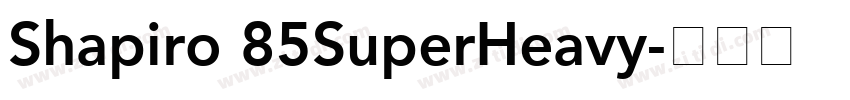 Shapiro 85SuperHeavy字体转换